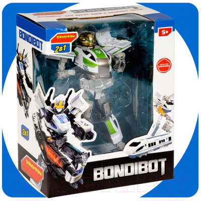 Робот-трансформер Bondibon Робот-поезд / ВВ5739 (зеленый)