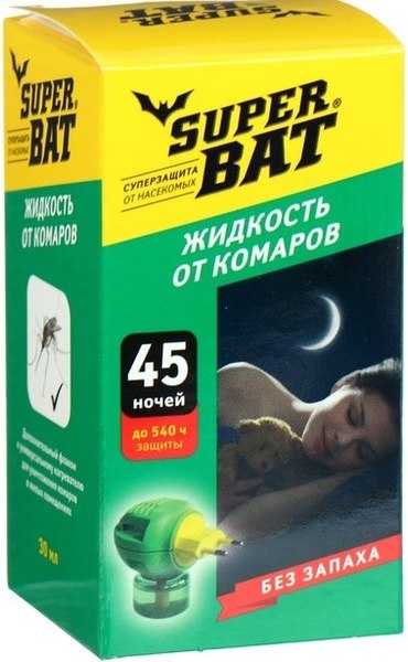 Наполнитель для фумигатора Super Bat 45 ночей от комаров / SBAT04530 (30мл)