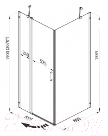 Душевой уголок Triton Йота 90x90