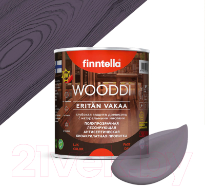 Пропитка для дерева Finntella Wooddi Ametisti / F-29-0-1-FW158 (900мл)