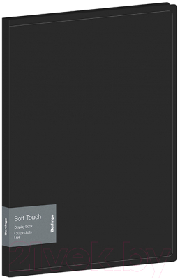 Папка для бумаг Berlingo Soft Touch / DB4_30980 (черный)
