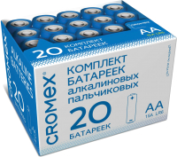 Комплект батареек Cromex Alkaline. Аа LR6 15А / 455593 (20шт) - 