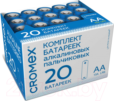Комплект батареек Cromex Alkaline. Аа LR6 15А / 455593 (20шт)