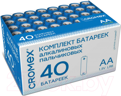 Комплект батареек Cromex Alkaline. Аа LR6 15А / 455594 (40шт)