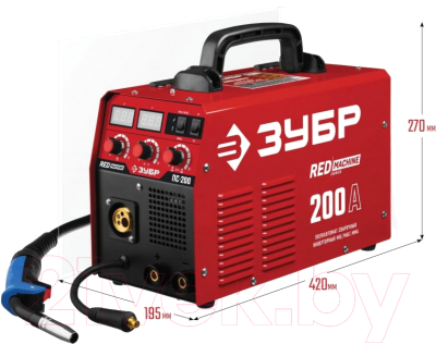 Изображение товара Полуавтомат сварочный Зубр 200 А / ПС-200