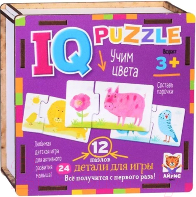 Развивающая игра Айрис-пресс IQ деревянный. Учим цвета 2+ / 9785811282562