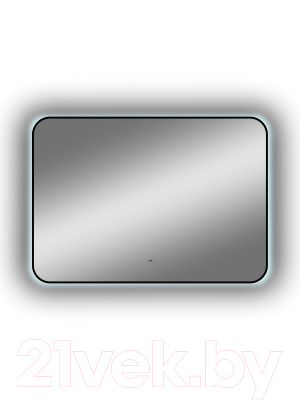Зеркало Континент Torry Led 100x70 (с фоновой подсветкой, бесконтактным сенсором, черной окантовкой)