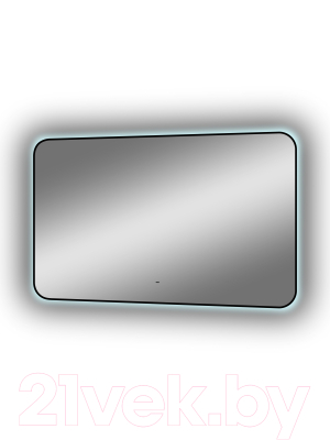 Зеркало Континент Torry Led 120x70 (с фоновой подсветкой, бесконтактным сенсором, черной окантовкой)
