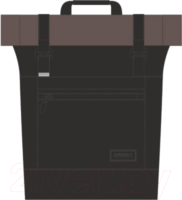 Рюкзак Grizzly RQL-315-1 (черный/коричневый)