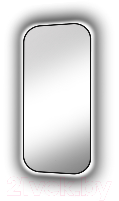 Зеркало Континент Torry Led 60x100 (с фоновой подсветкой, бесконтактным сенсором, черной окантовкой)