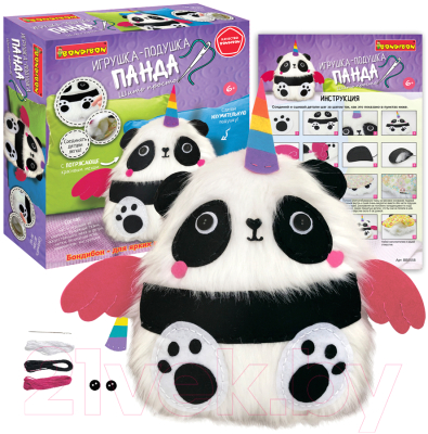 Изображение товара Набор для шитья Bondibon Шить просто! Игрушка-подушка Панда / ВВ5558