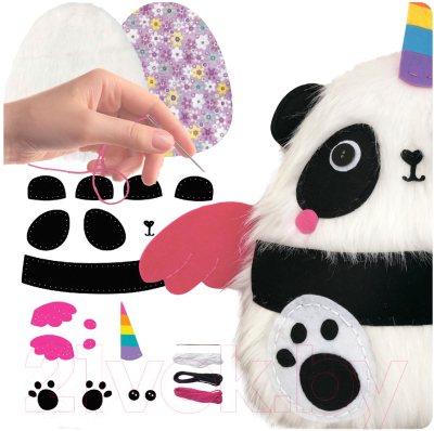 Изображение товара Набор для шитья Bondibon Шить просто! Игрушка-подушка Панда / ВВ5558