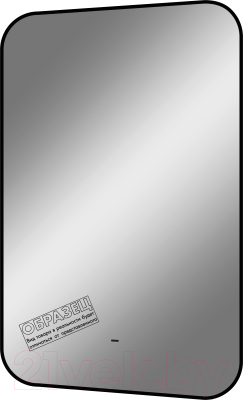 Зеркало Континент Torry Led 60x70 (с фоновой подсветкой, сенсором, черной окантовкой, подогревом)