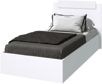Односпальная кровать МебельЭра Эко 900 (белый гладкий) - 