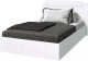 Полуторная кровать МебельЭра Эко 1400 (белый гладкий) - 