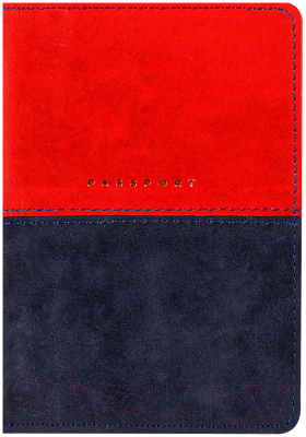 Обложка на паспорт OfficeSpace Duo / 311099 (красный/синий)