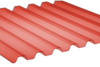 Монолитный поликарбонат Borrex Трапеция 2000x1050x0.8мм (красный) - 