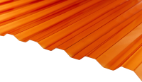 Монолитный поликарбонат Borrex Трапеция 2000x1050x0.8мм (оранжевый) - 