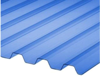 Монолитный поликарбонат Borrex Трапеция 2000x1050x0.8мм (синий) - 