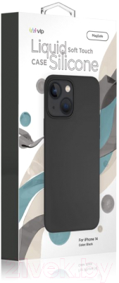 Чехол-накладка VLP Silicone Case with MagSafe для iPhone 14 / 1051001 (черный)