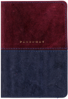Обложка на паспорт OfficeSpace Duo / 311100 (бордовый/синий) - 