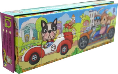 

Развивающий игровой набор, Умные кубики в поддончике. Мчимся на машинах (new)