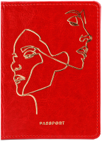 Обложка на паспорт OfficeSpace Life Line / 311102 (красный) - 