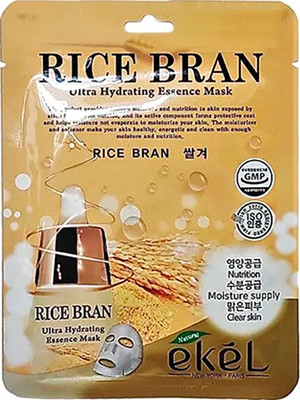 Маска для лица тканевая Ekel Rice Bran (25мл) -