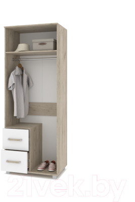 Шкаф Modern Виора В24 (серый дуб/белый)