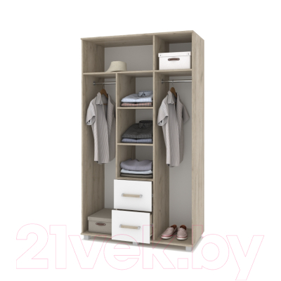 Шкаф Modern Виора В34 (серый дуб/белый)
