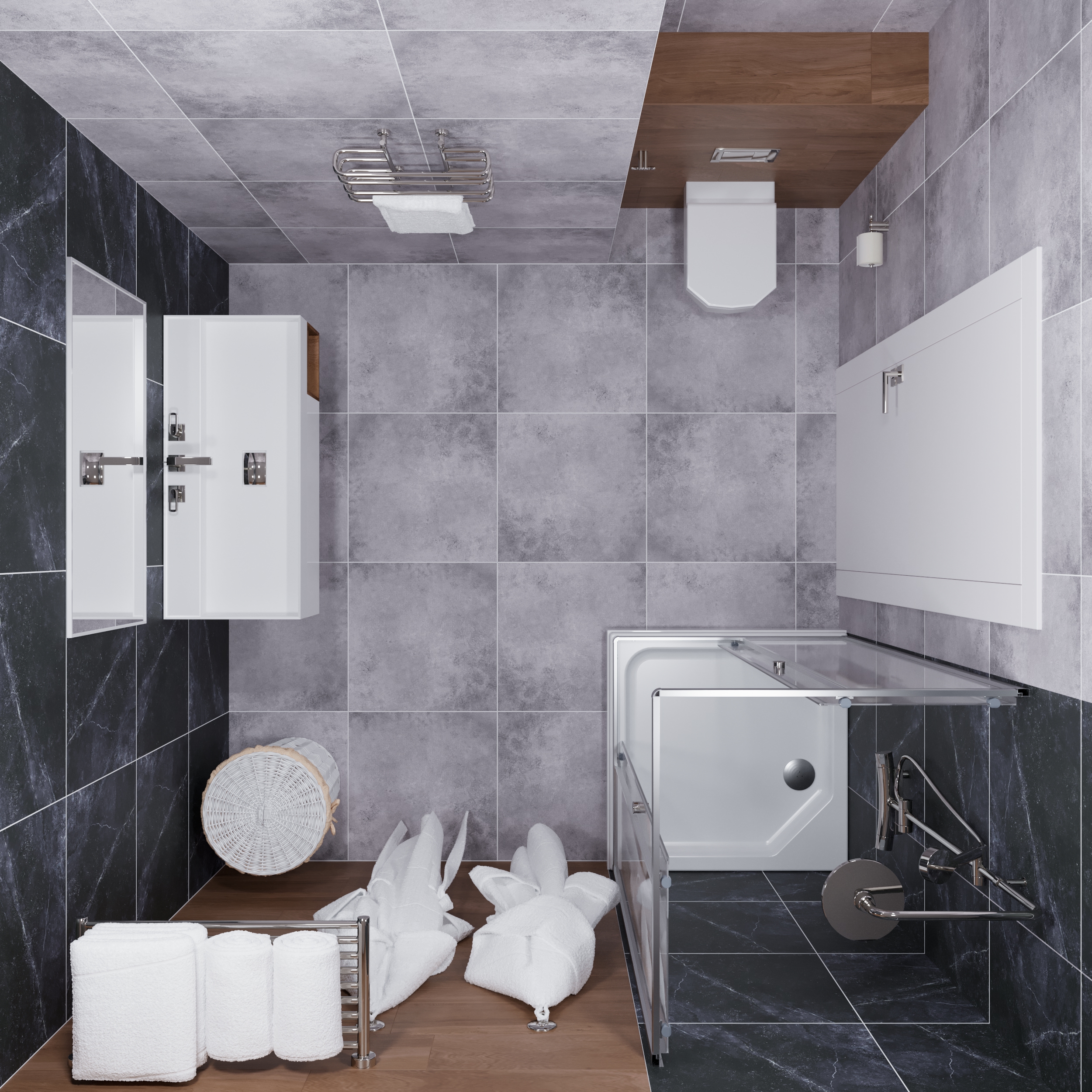 Душевой уголок Triton Вента 90x90 (хром, с поддоном) — фото 6