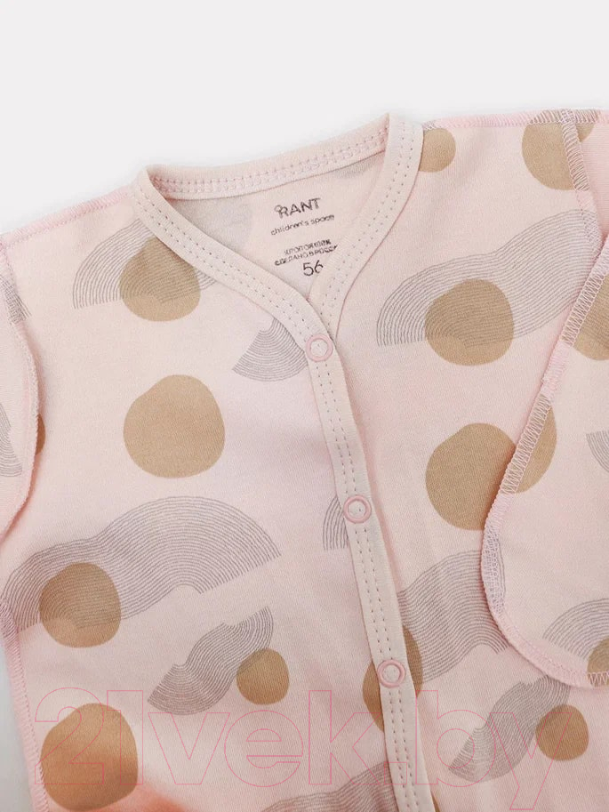 Комбинезон для малышей Rant Hugs And Kisses / HK_PP16-62 (Pattern Pink, р.62) — фото 2