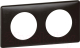 Миниатюра изображения товара Рамка для выключателей и розеток Legrand Celiane 66742 (черная перкаль)