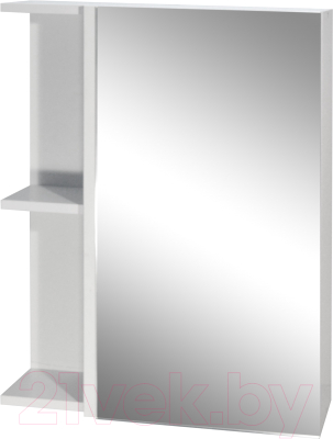 Шкаф с зеркалом для ванной Гамма 05т (белый)