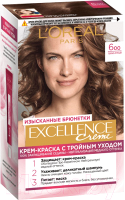 Крем-краска для волос L'Oreal Paris Color Excellence 600 (темно-русый)
