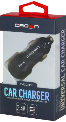 Зарядное устройство автомобильное Crown CMCC-3011