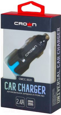 Зарядное устройство автомобильное Crown CMCC-3021