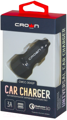 Зарядное устройство автомобильное Crown CMCC-3042F