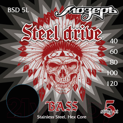 Струны для бас-гитары Мозеръ Steel Drive / BSD-5L