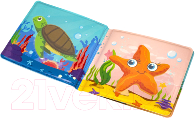 Игрушка для ванной Bondibon Книга для купания. Морские обитатели / ВВ5657