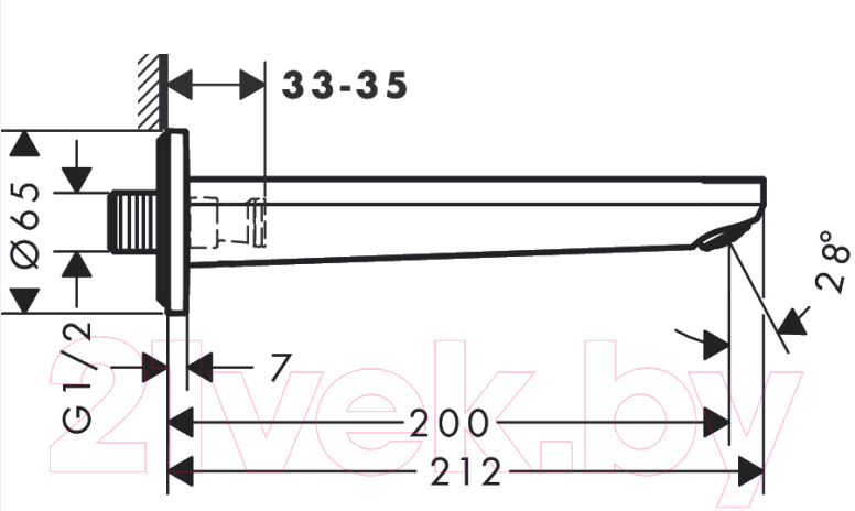 Излив Hansgrohe Rebris E 72431000