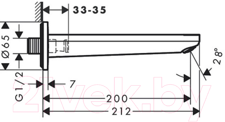 Излив Hansgrohe Rebris S 72430000