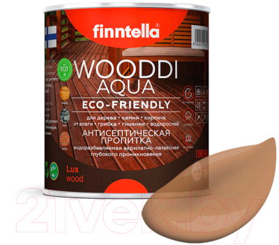 Пропитка для дерева Finntella Wooddi Aqua Korkki / F-28-0-1-FW110 (900мл)
