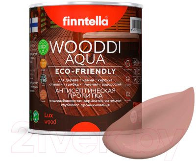 Пропитка для дерева Finntella Wooddi Aqua Virolahti / F-28-0-1-FW111 (900мл)