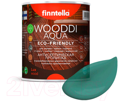 Пропитка для дерева Finntella Wooddi Aqua Sininen Kuu / F-28-0-1-FW116 (900мл)