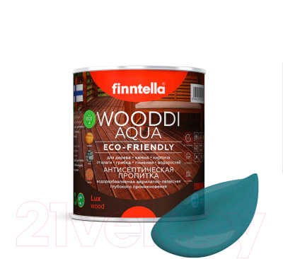 Пропитка для дерева Finntella Wooddi Aqua Baltia / F-28-0-1-FW122 (900мл)