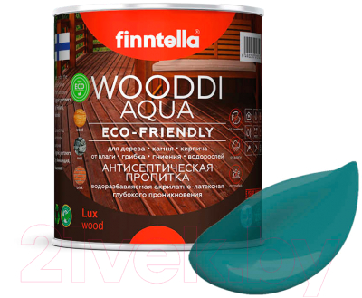 Пропитка для дерева Finntella Wooddi Aqua Majolika / F-28-0-1-FW123 (900мл)