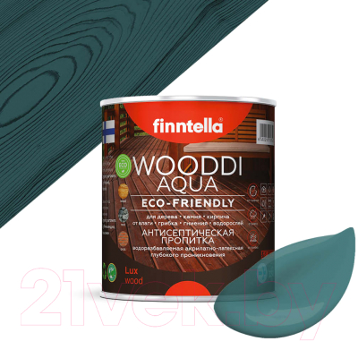 Пропитка для дерева Finntella Wooddi Aqua Majolika / F-28-0-1-FW123 (900мл)