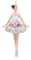 

Елочная игрушка Gisela Graham, Sleeping Beauty Балерина с цветами в розовой юбке / 10243-3
