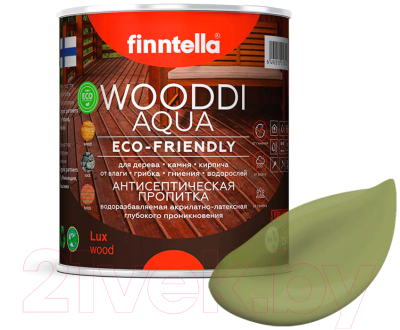 Пропитка для дерева Finntella Wooddi Aqua Koli / F-28-0-1-FW127 (900мл)
